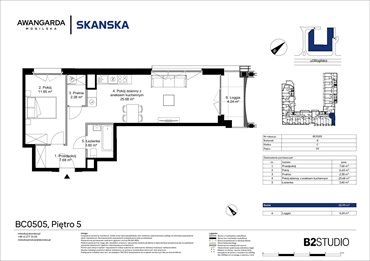 rzut mieszkanie na sprzedaż 51m2 mieszkanie Kraków, Prądnik Czerwony, Mogilska 126