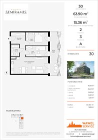 rzut mieszkanie na sprzedaż 64m2 mieszkanie Katowice, Bogucice - Dąbrówka Mała, Wiertnicza 32