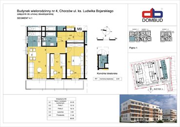 rzut mieszkanie na sprzedaż 67m2 mieszkanie Chorzów, Chorzów Stary, Bojarskiego 8, 10, 12