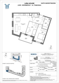 rzut mieszkanie na sprzedaż 61m2 mieszkanie Łódź, Pomorska 108