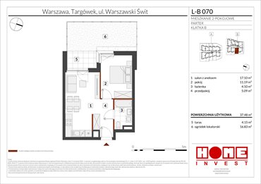 rzut mieszkanie na sprzedaż 37m2 mieszkanie Warszawa, Targówek, ul. Warszawski Świt