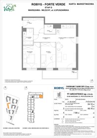 rzut mieszkanie na sprzedaż 64m2 mieszkanie Warszawa, Włochy, Łopuszańska 28