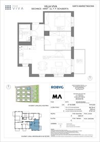 rzut mieszkanie na sprzedaż 57m2 mieszkanie Wrocław, Iwiny, ul. Franza Petera Schuberta