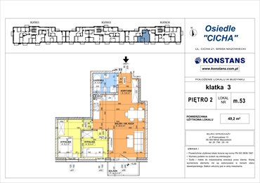 rzut mieszkanie na sprzedaż 49m2 mieszkanie Mińsk Mazowiecki, Cicha 12