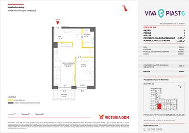 rzut mieszkanie na sprzedaż 46m2 mieszkanie Kraków, Mistrzejowice, ul. Piasta