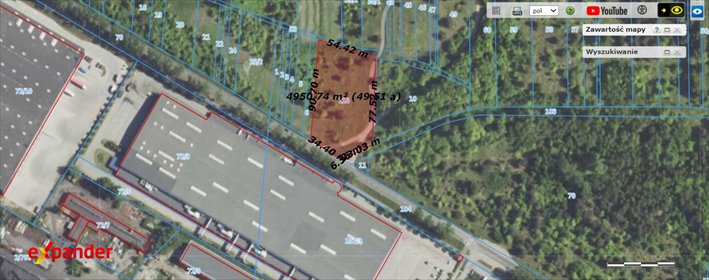 Działka przemysłowa 4850 m² w Częstochowie, świetna lokalizacja działka Częstochowa, Legionów