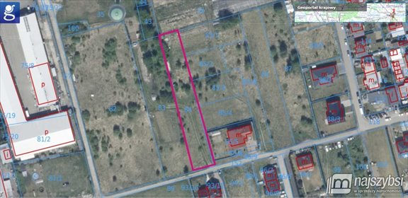 Działka rolna 1816 m² w centrum Nowogardu (media w drodze) działka Nowogard, centrum