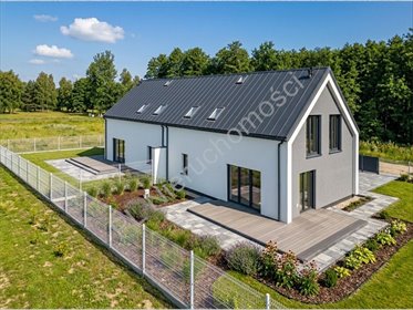 Dom bliźniak 126,5 m2 z garażem i dużą działką dom Adamowizna