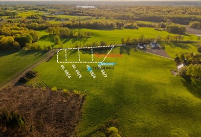 Działka 1074 m2 pod dom w lesie, jezioro 500m działka Puc