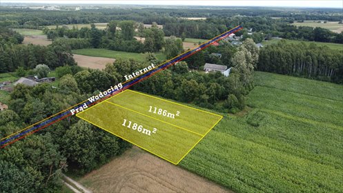 Działka budowlana 1186 m2 z mediami, blisko natury działka Biele