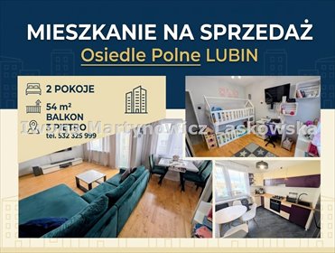 Sprzedam przestronne 2 pok. z możliwością trzeciego w Lubinie mieszkanie Lubin, Polne