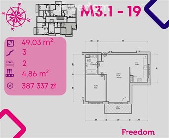 mieszkanie na sprzedaż 49m2 mieszkanie Bonin