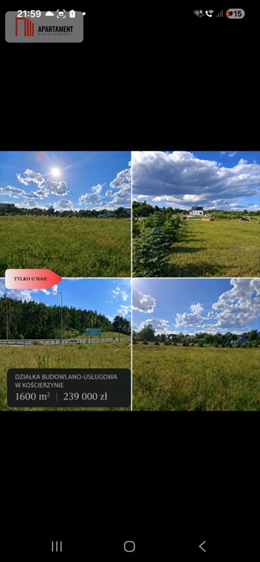 Działka inwestycyjna 1602 m² z pełnym uzbrojeniem w Kościerzynie działka Kościerzyna, Bolesława Chrobrego