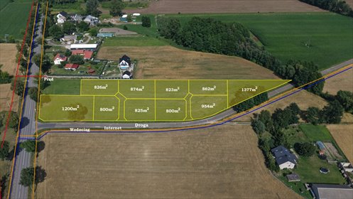 Zapraszam do zakupu działek 800 m² w spokojnej okolicy Drożdżyn działka SOCHOCIN, DROŻDŻYN