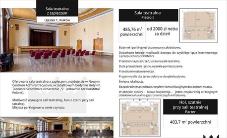 lokal użytkowy na wynajem 486m2 lokal użytkowy Kraków, Nowa Huta, Ujastek 1