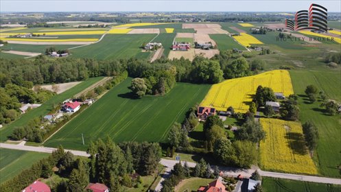 Działka 1362 m² z prądem, pierwsza linia zabudowy działka Moszna