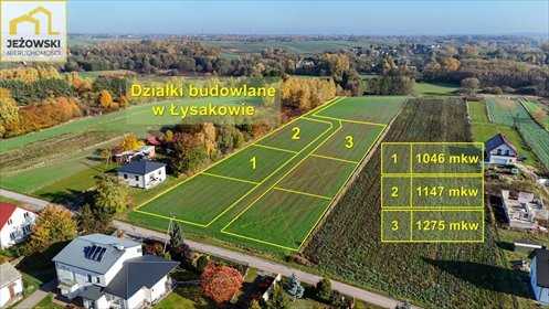 działka na sprzedaż 1046m2 działka Łysaków