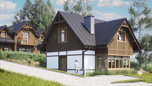 Nowoczesny dom z sudecką architekturą i dużym ogrodem. dom Szklarska Poręba