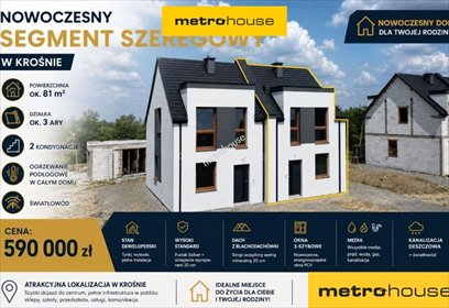 Nowoczesny segment 81 m² w Krośnie - polecam dom Krosno