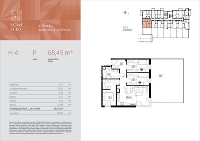 mieszkanie na sprzedaż 68m2 mieszkanie Bydgoszcz, Czyżkówko, Flisacka