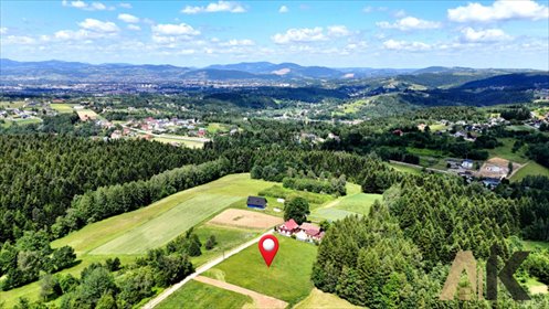 Widokowe działki w Mystkowie z panoramą Beskidów działka Mystków