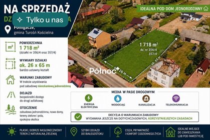 Działka pod dom z dostępem do infrastruktury i zieleni działka Pomigacze, Akacjowa