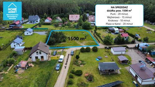 działka na sprzedaż 1500m2 działka Domatówko, Graniczna