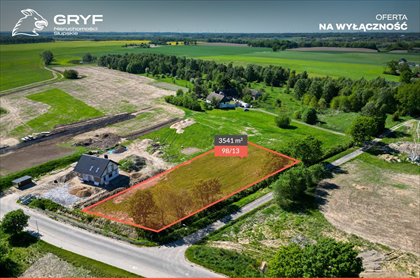 Działka 3541 m² z możliwością podziału na dwie w Bierkowie działka Bierkowo