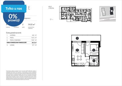 Przestronne 2-pokojowe mieszkanie 34,3 m² w Bydgoszczy mieszkanie Bydgoszcz, Toruńska