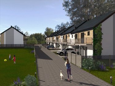 Nowoczesny dom z narożnym ogrodem i garażem, 94,4 m² dom Wysoka Głogowska