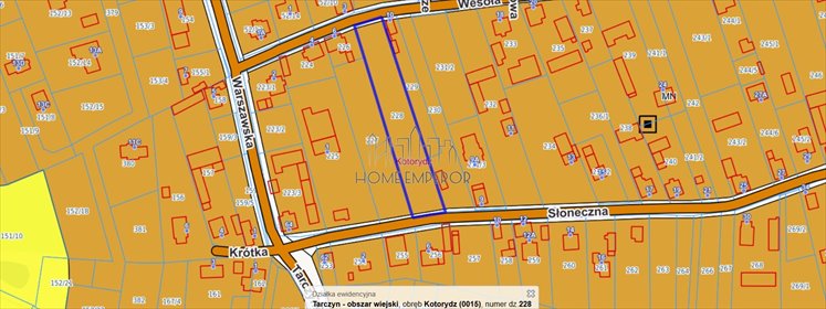 Do sprzedania działka 2815 m² pod zabudowę jednorodzinną działka Kotorydz, Słoneczna