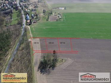 Działka pod zabudowę 1205 m2 w Smogolicach. działka Smogolice