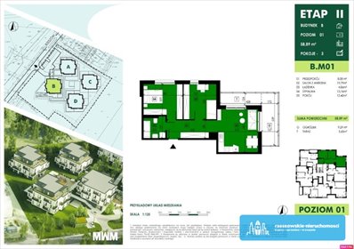 mieszkanie na sprzedaż 59m2 mieszkanie Rzeszów, Dębicka