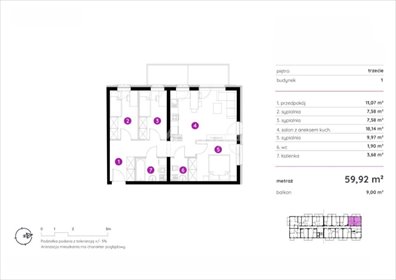 mieszkanie na sprzedaż 60m2 mieszkanie Gdańsk, Orunia Górna, Borkowska