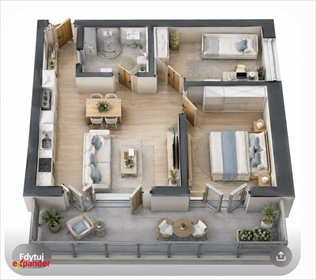 Mieszkanie 46 m² w Poznaniu - zapraszam mieszkanie Poznań, Umultowo, Maków Polnych