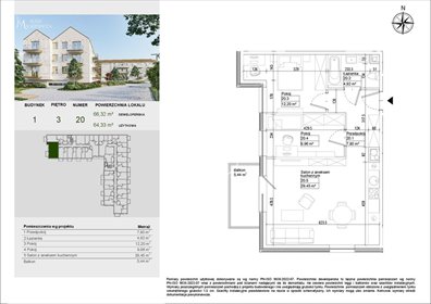 mieszkanie na sprzedaż 64m2 mieszkanie Osielsko, Aleja Adama Mickiewicza