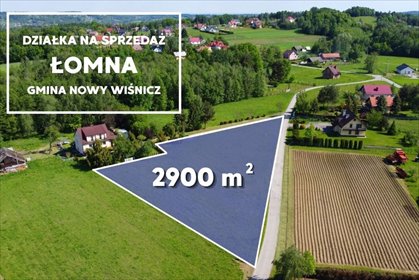 Przestronna działka 2900 m² z MPZP i mediami działka Łomna