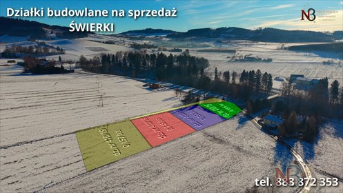Słoneczne działki w Świerkach z widokami i mediami działka Świerki, Świerki, Świerki