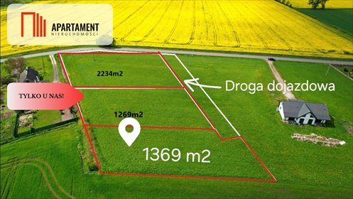 działka na sprzedaż 1369m2 działka Zalesie