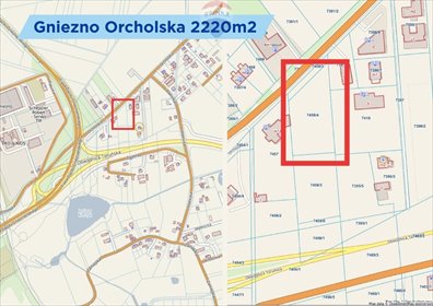 działka na sprzedaż 2220m2 działka Gniezno, Orcholska