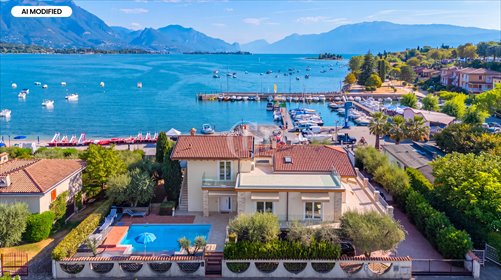 Luksusowa willa nad jeziorem Garda z panoramicznym widokiem. dom Manerba del Garda