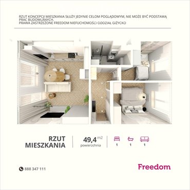 mieszkanie na sprzedaż 49m2 mieszkanie Giżycko, Kombatantów