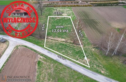 działka na sprzedaż 1201m2 działka Masłomiąca