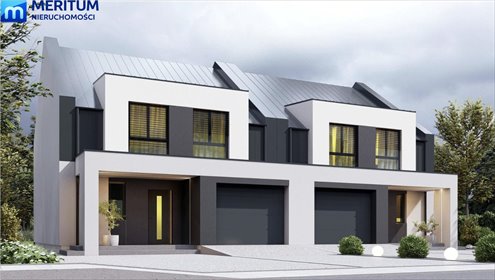 Nowoczesny bliźniak 140 m2 z garażem i dużą działką dom Grodzisk Mazowiecki