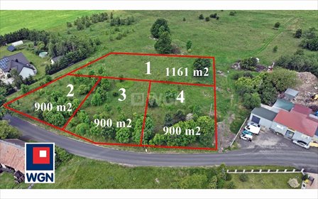 działka na sprzedaż 1161m2 działka Włodzice Wielkie, Włodzice Wielkie