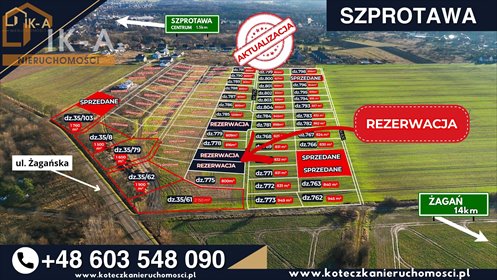 Działki pod zabudowę jednorodzinną w Szprotawie. działka żagański, Podgórna