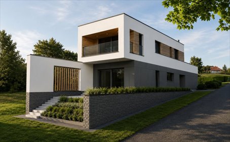 Nowoczesny dom 200 m² z dużymi przeszkleniami i garażem dom Rzeszów, Staroniwska