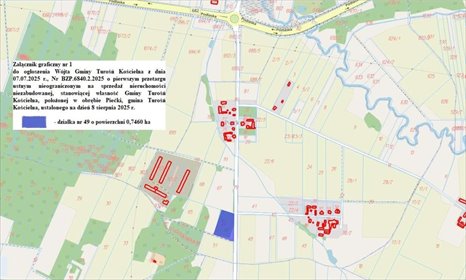 działka na sprzedaż 7460m2 działka Piećki