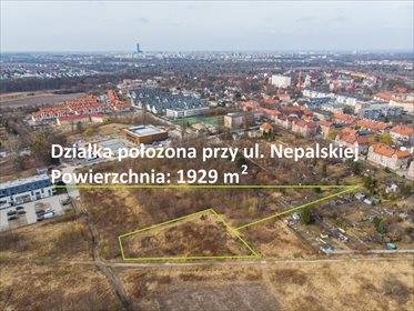 działka na sprzedaż 1929m2 działka Wrocław, Brochów, Brochów, Nepalska