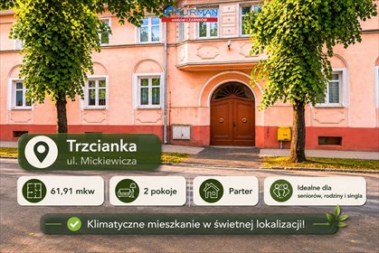 Przestronne 2-pokojowe mieszkanie po remoncie w centrum Trzcianki mieszkanie Trzcianka